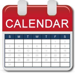 Calendar contains complete class schedule